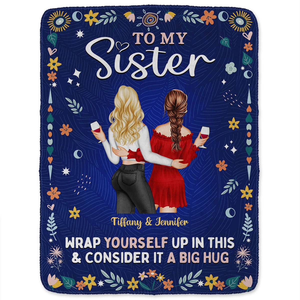 Couverture polaire personnalisée - Cadeau pour ma meilleure amie - Enveloppez-vous