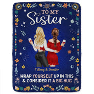 Couverture polaire personnalisée - Cadeau pour ma meilleure amie - Enveloppez-vous