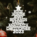 Christmas Tree Family Bestie Coworker Custom Name - Gift For Family, Coworker, Besties - Personalized Cutout Acrylic Ornament