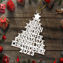 Christmas Tree Family Bestie Coworker Custom Name - Gift For Family, Coworker, Besties - Personalized Cutout Acrylic Ornament