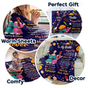 Floral To My Sister Wrap Yourself Up - Gift For Sisters - Personalized Fleece Blanket