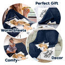 Couple Side View Snuggle Blanket - Gift For Couples - Personalized Fleece Blanket