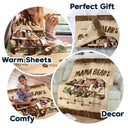 Custom Photo Mama Bear - Gift For Mother - Personalized Fleece Blanket