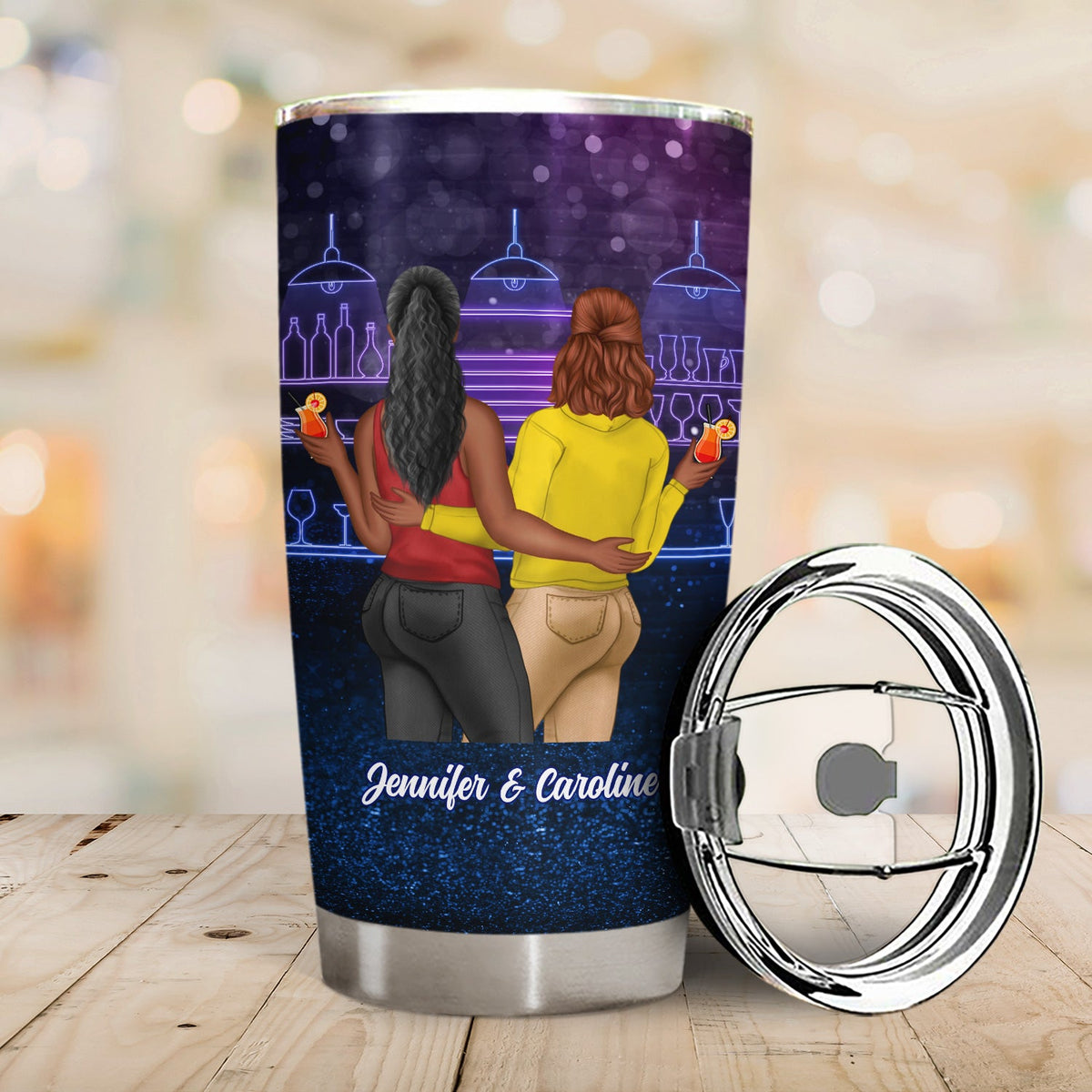 Bestie Backside Glitter Congrats On Being My Bestie - Gift For Bestie - Personalized Tumbler