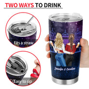 Bestie Backside Glitter Congrats On Being My Bestie - Gift For Bestie - Personalized Tumbler