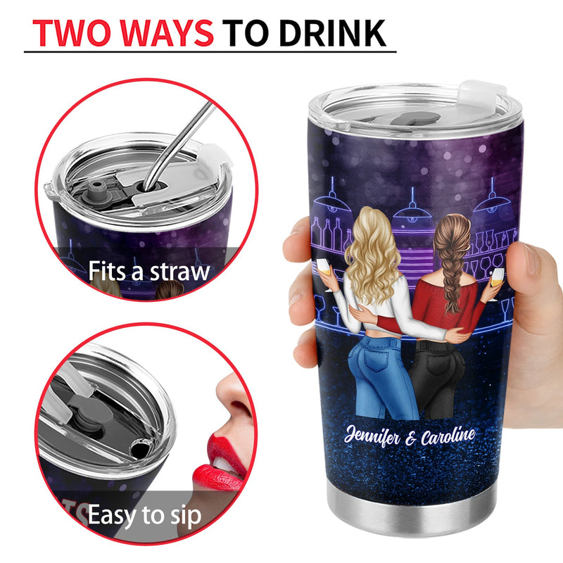 Bestie Backside Glitter Congrats On Being My Bestie - Gift For Bestie - Personalized Tumbler