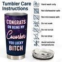 Bestie Backside Glitter Congrats On Being My Bestie - Gift For Bestie - Personalized Tumbler