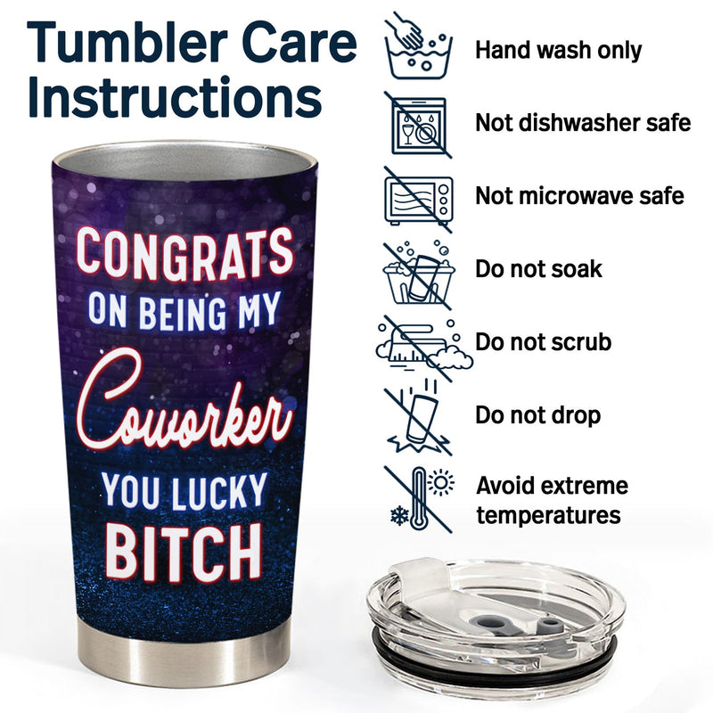 Bestie Backside Glitter Congrats On Being My Bestie - Gift For Bestie - Personalized Tumbler