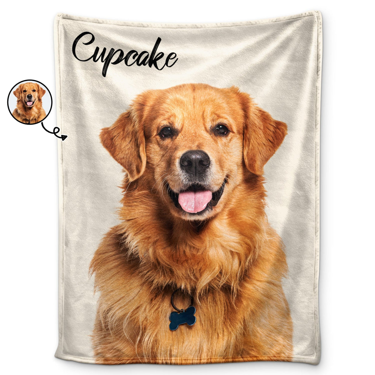 Custom Photo & Name Pet Blanket Gift For Pet Lovers Personalized F