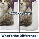Custom Photo & Name Pet Blanket - Gift For Pet Lovers - Personalized Fleece Blanket