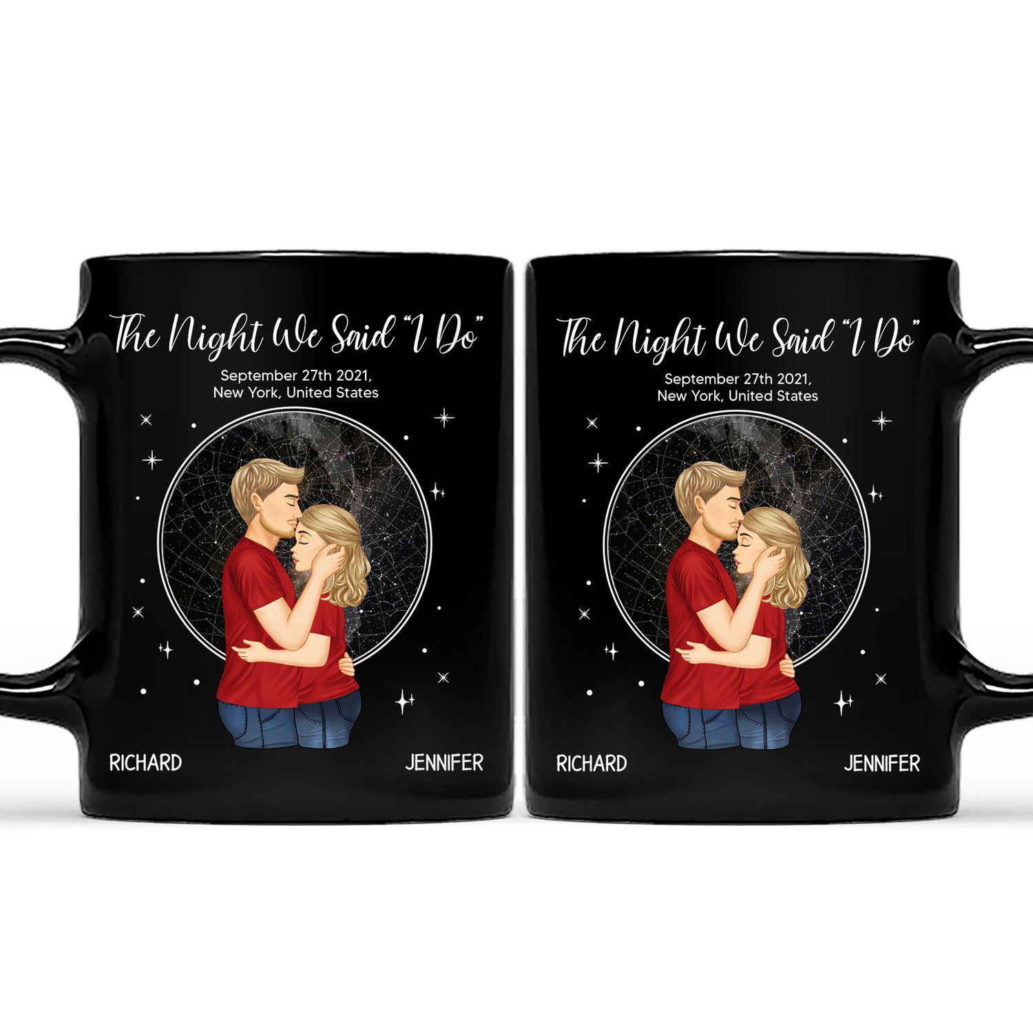 Star Map Couple The Night We Said I Do - Gift For Couples - Personalized Mug
