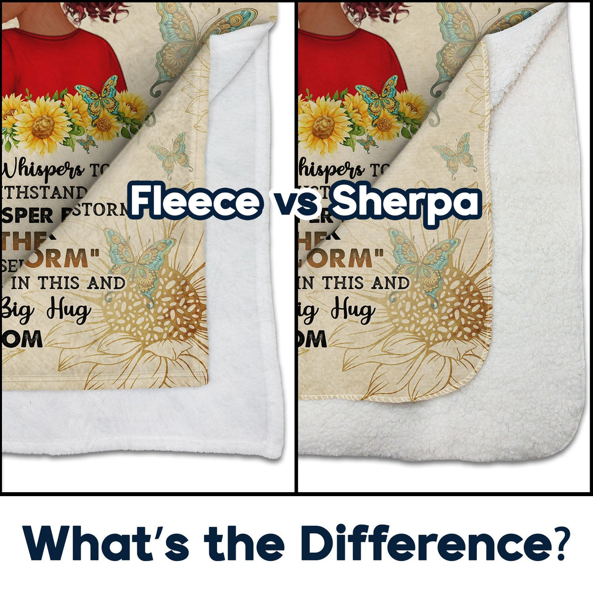 To My Badass Daughter - Gift For Women - Personalized Fleece Blanket, Sherpa Blanket