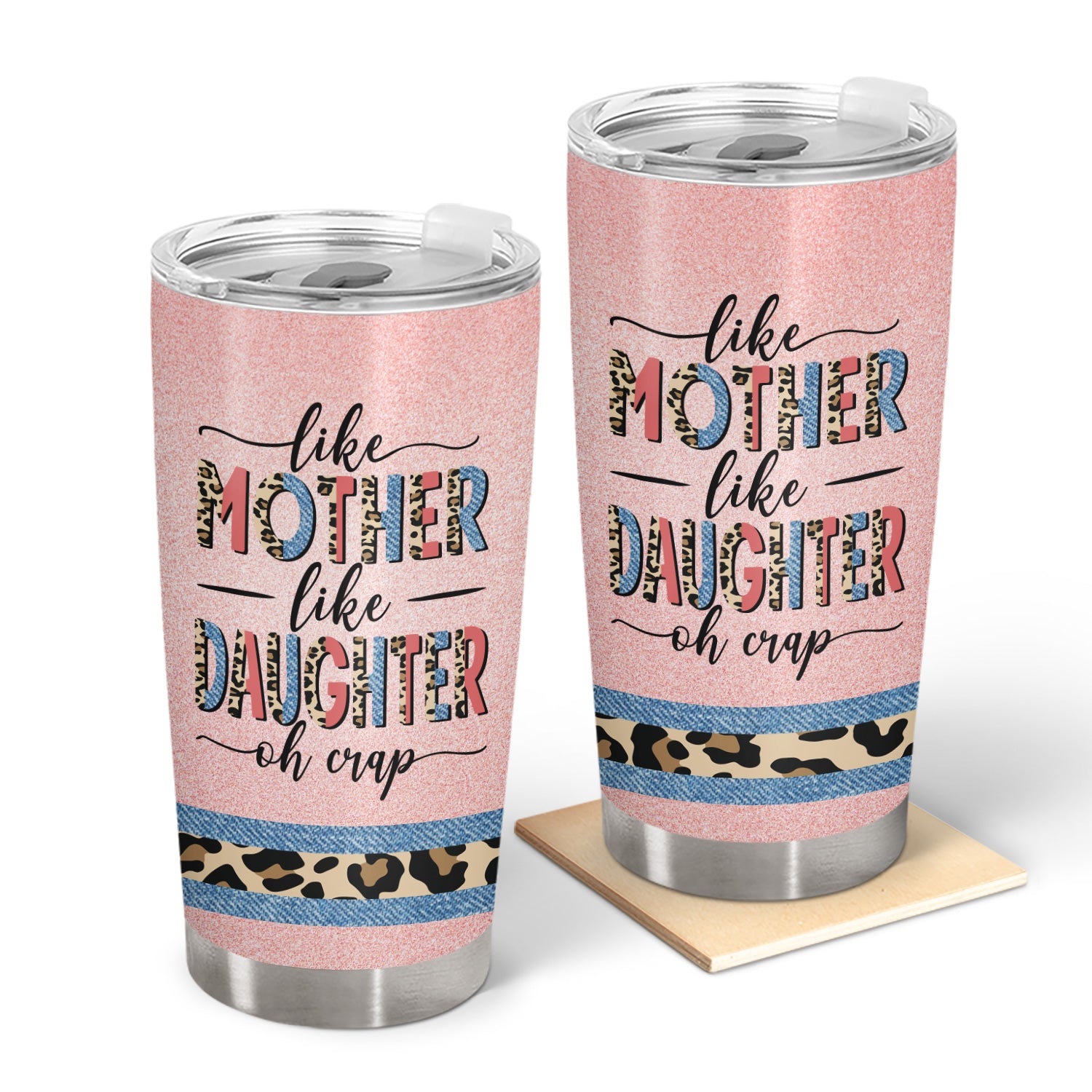 Wander Prints Like Mother Like Daughter 20oz Insulated Tumbler - Gifts for Mom from Daughter Son, Mom Gifts for Mother's Day, Birthday - Gifts for Daughter from Mom, Birthday Gifts for Daughter