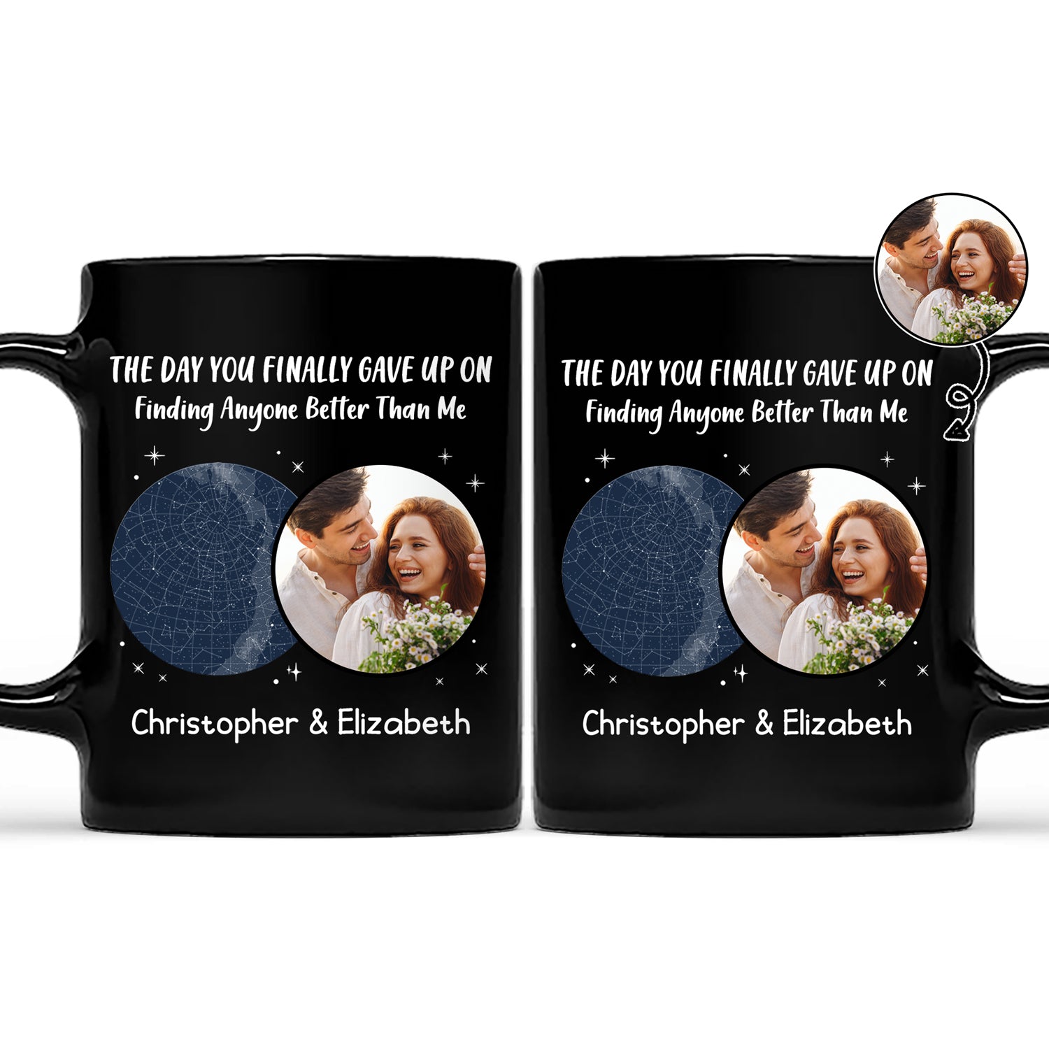 Custom Photo Star Map The Day You Finally Gave Up - Anniversary Gift For Couples - Personalized Mug
