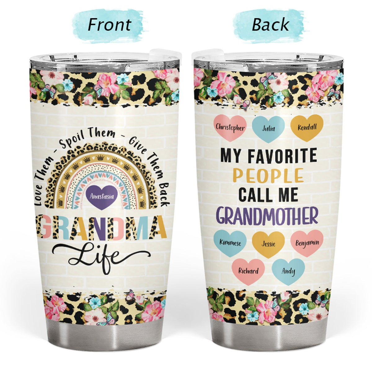 My Favorite People Call Me - Gift For Grandma - Personalized Tumbler