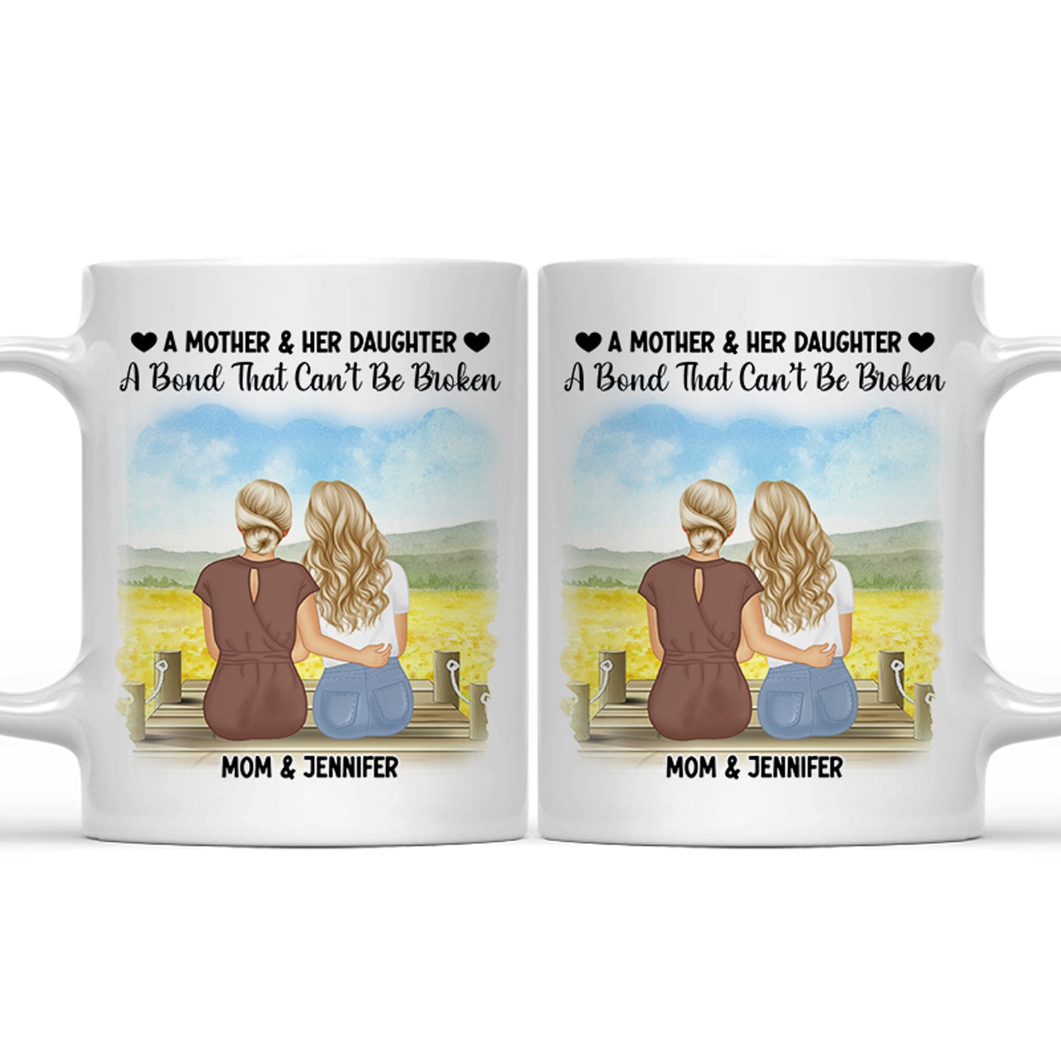 Mother & Daughter A Bond Can't Be Broken - Gift For Mother - Personalized Mug