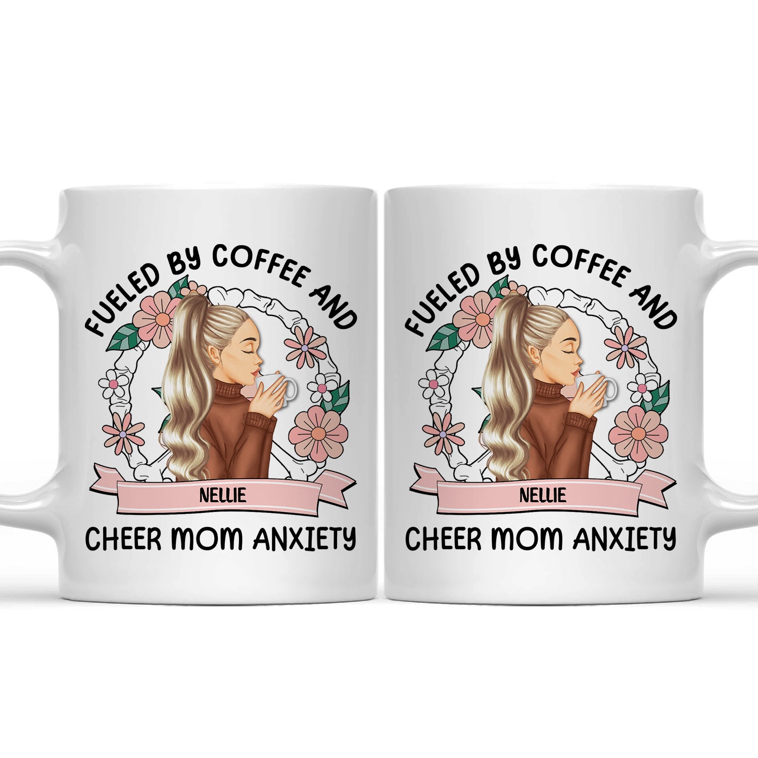 Fueled By Coffee - Gift For Mother - Personalized Mug