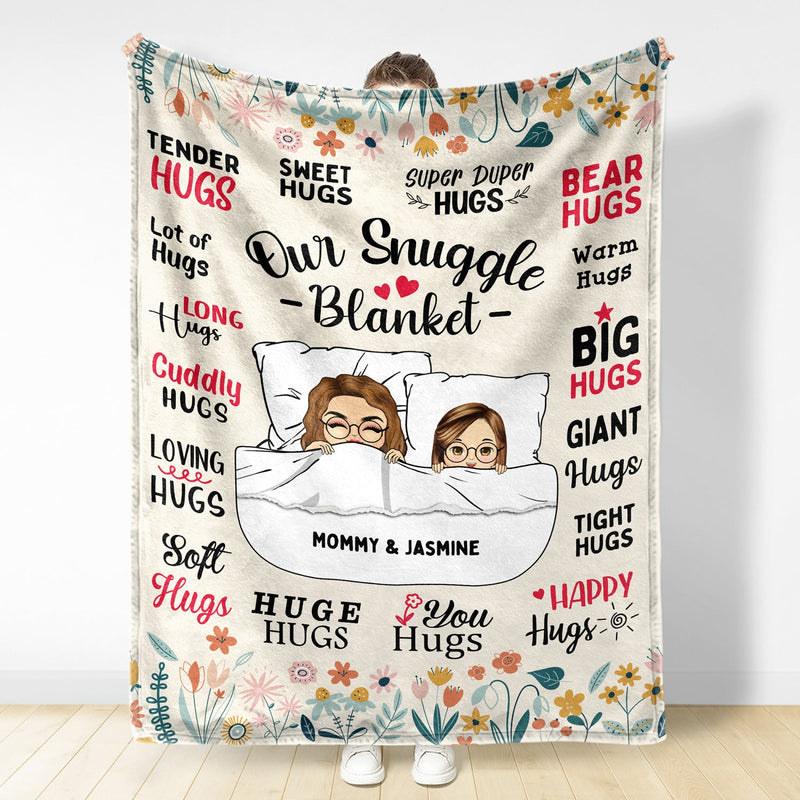 Mother Hug Blanket - Gift For Mother - Personalized Fleece Blanket, Sherpa Blanket