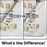Mother Hug Blanket - Gift For Mother - Personalized Fleece Blanket, Sherpa Blanket