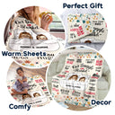 Mother Hug Blanket - Gift For Mother - Personalized Fleece Blanket, Sherpa Blanket