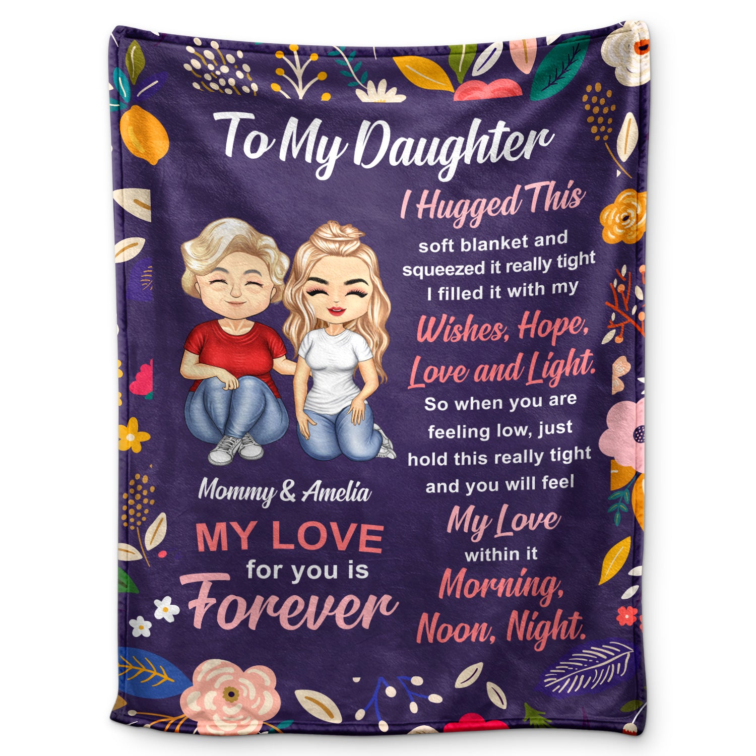 To My Daughter - Gift For Daughter - Personalized Fleece Blanket, Sherpa Blanket