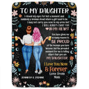 Ma fille m'a fermé les yeux un instant - Cadeau pour fille - Couverture polaire personnalisée, couverture sherpa