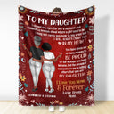 Ma fille m'a fermé les yeux un instant - Cadeau pour fille - Couverture polaire personnalisée, couverture sherpa