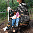 Ma fille m'a fermé les yeux un instant - Cadeau pour fille - Couverture polaire personnalisée, couverture sherpa