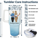 Perfect Mother Daughter Relationship - Gift For Mother - Personalized 40oz Tumbler With Straw