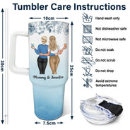 Perfect Mother Daughter Relationship - Gift For Mother - Personalized 40oz Tumbler With Straw