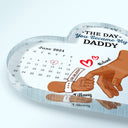 Calendar Mommy The Day You Became My Mommy - Gift For Mother - Personalized Heart Shaped Acrylic Plaque