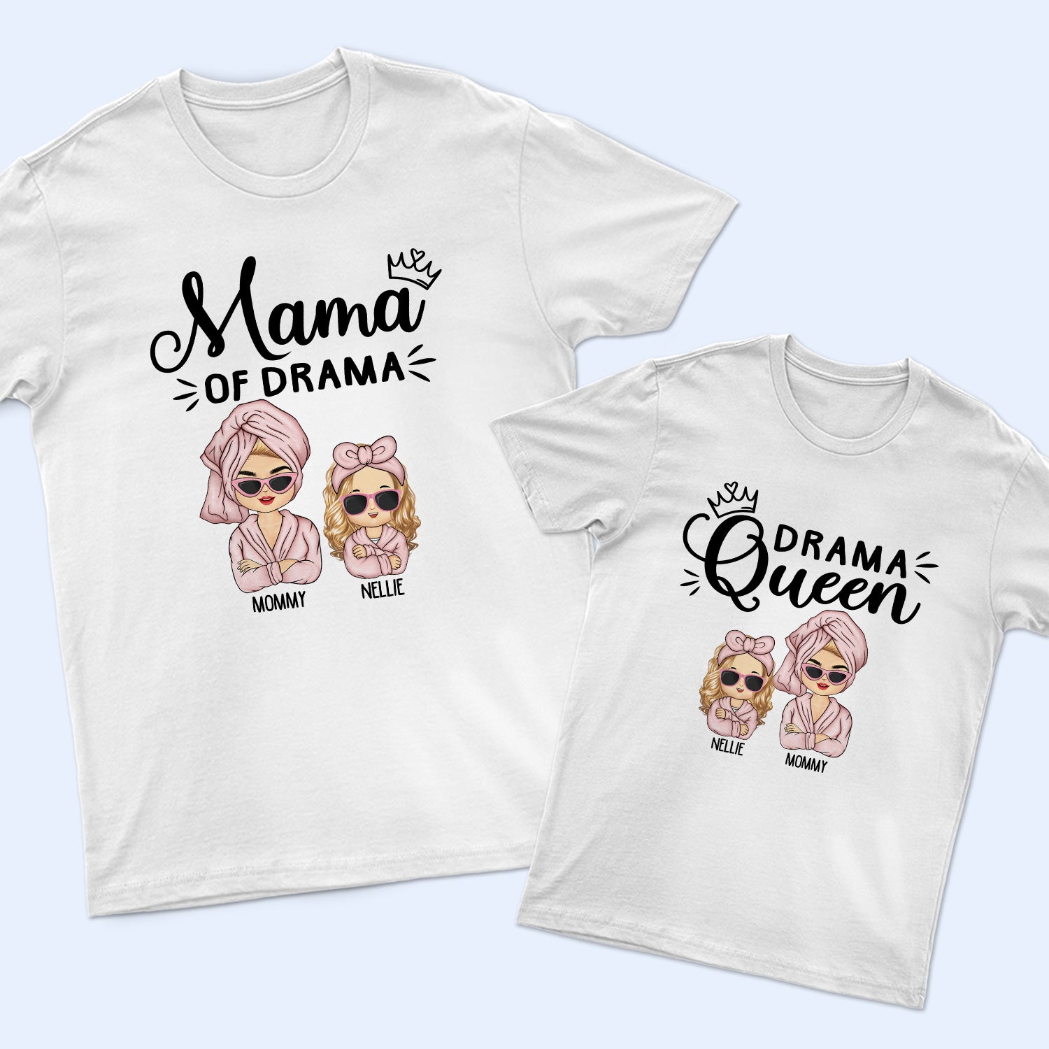 Mama Of Drama - Gift For Mother And Daughter - Personalized T Shirt