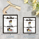 First Brother Now Uncle - Gift For Uncle - Personalized 2-Layered Wooden Plaque With Stand