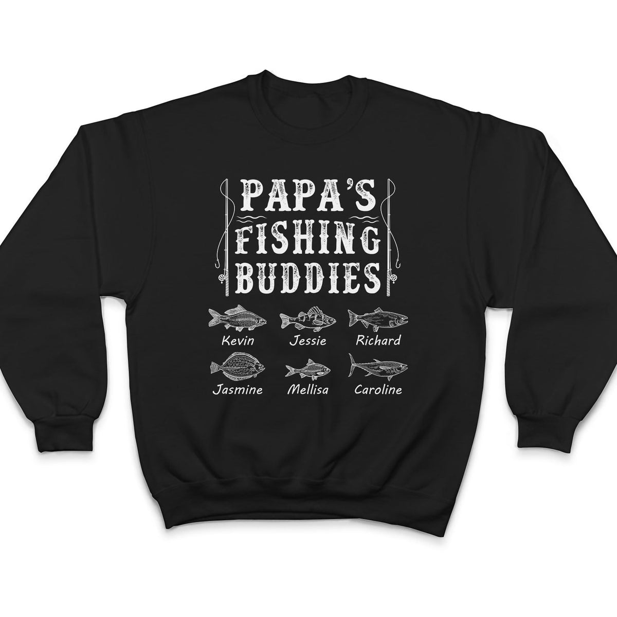 Papa's Fishing Buddies - Personalized T Shirt