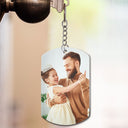Custom Photo Thank You For Teaching Me How To Be Strong - Personalized Aluminum Keychain