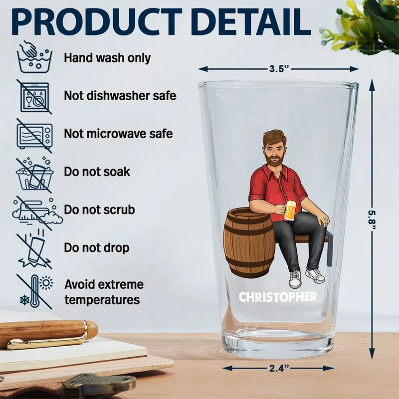 I Need Beer - Personalized Beer Glass