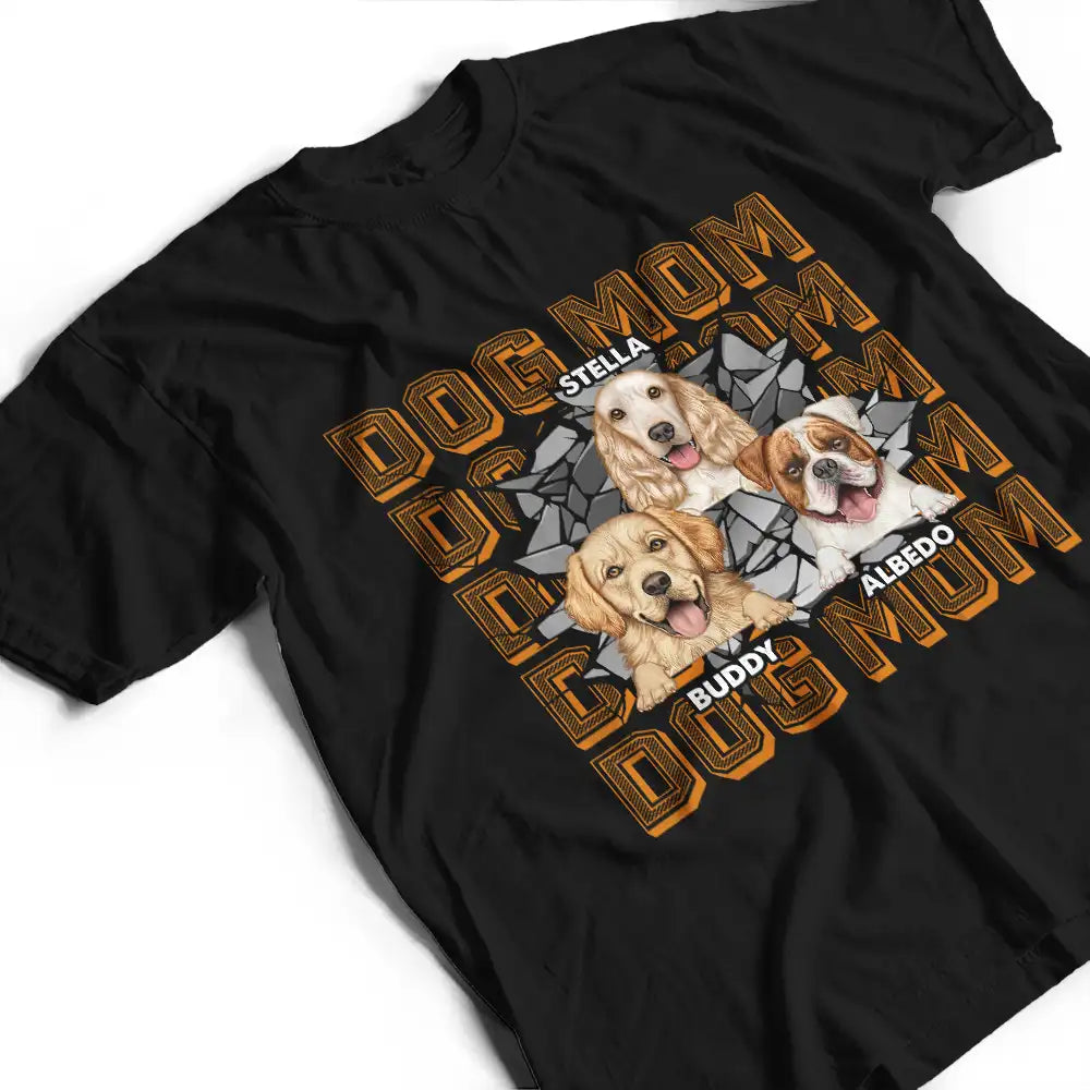 Dog Dad Dog Mom 3D Cracked - Personalized T Shirt