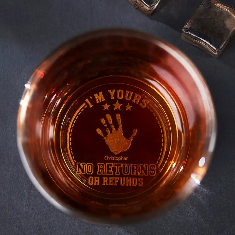Aucun retour ni remboursement - Verre à whisky gravé personnalisé