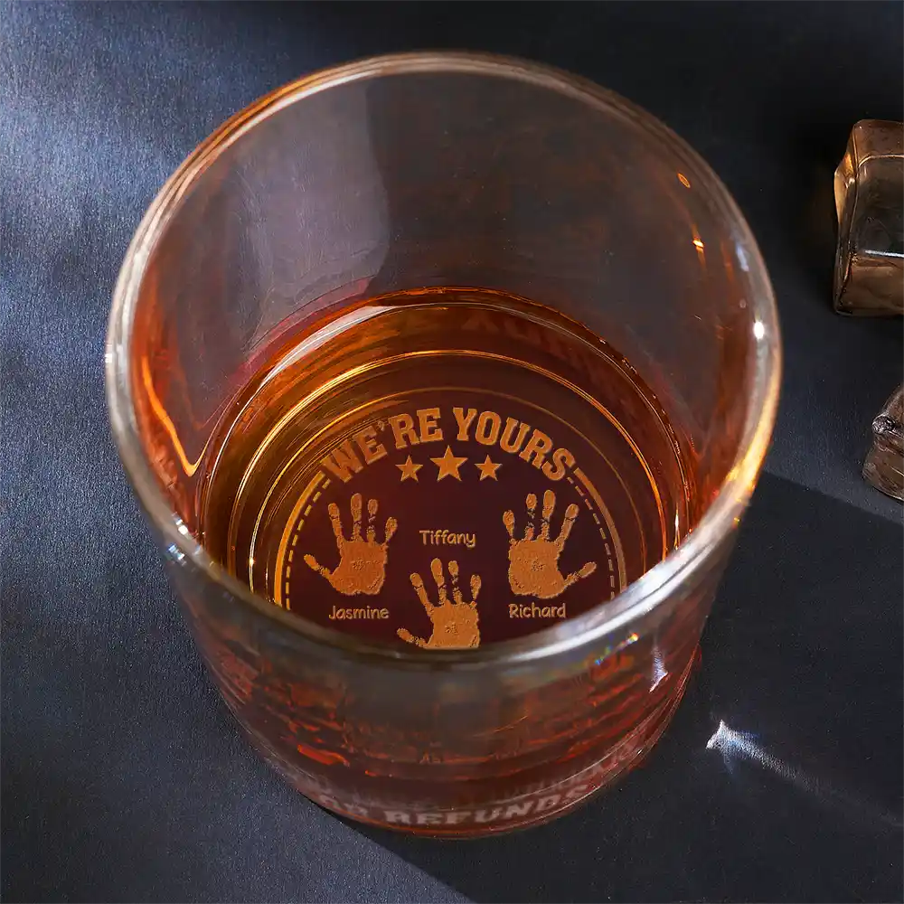 No Returns Or Refunds - Personalized Engraved Whiskey Glass