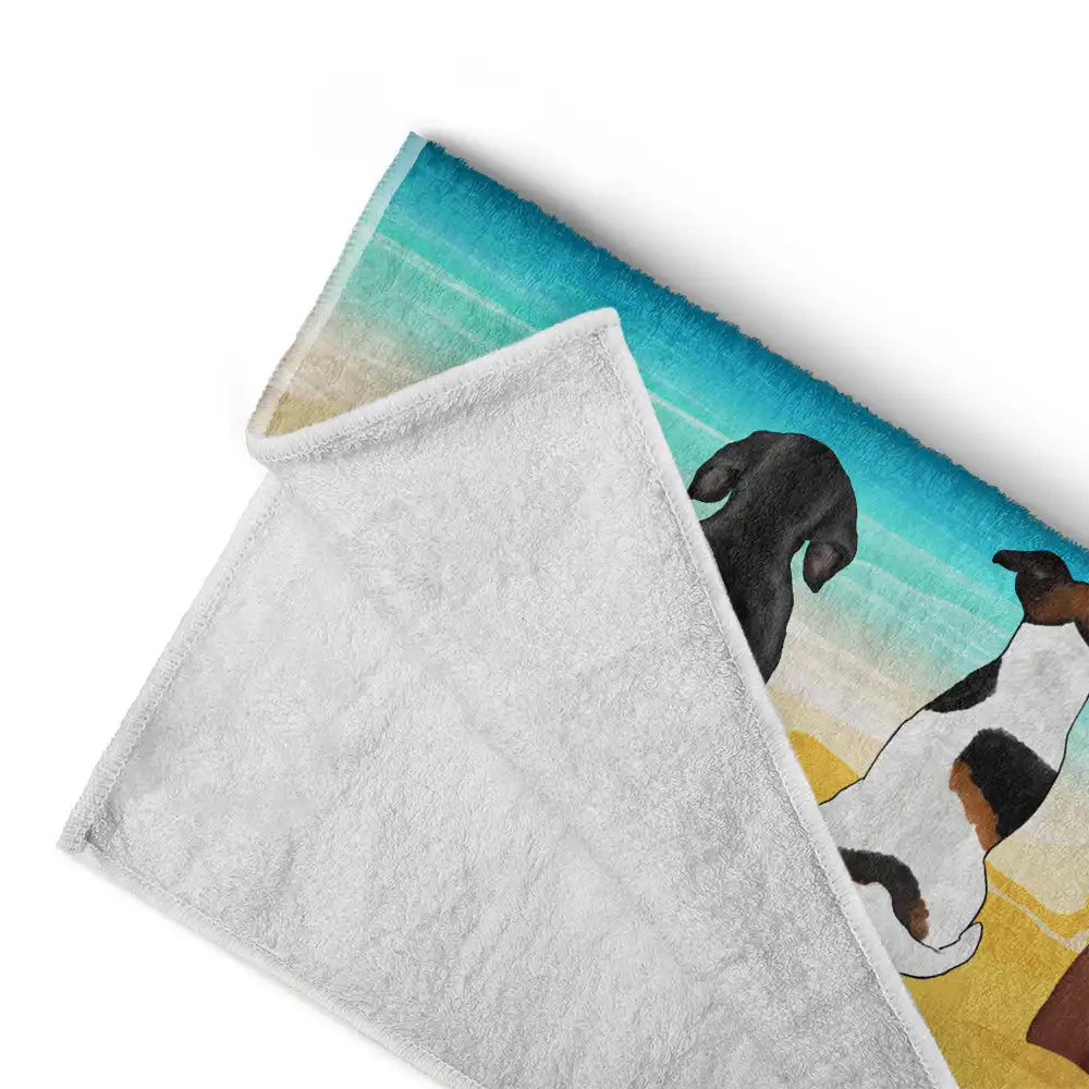 All I Need Is My Dogs And The Beach - Personalized Beach Towel