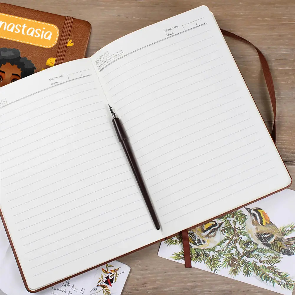 Car Mermaid Unicorn Dinosaur Astronaut Kids - Personalized Leather Journal