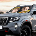 Custom Photo Funny Face Husband Wife Dog Cat - Personalized Auto Sunshade