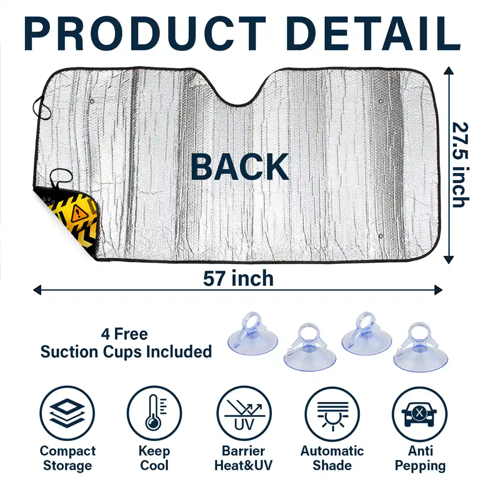 Custom Photo Funny Face Husband Wife Dog Cat - Personalized Auto Sunshade