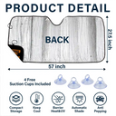 Custom Photo Dog Dad Dog Mom 3D Cracked - Personalized Auto Sunshade