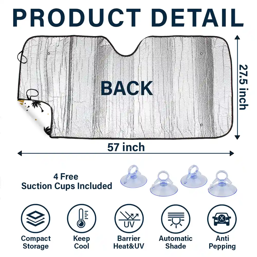 Custom Photo Best Dad Ever Kids Dog Cat - Personalized Auto Sunshade