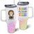 Rainbow Glitter Teacher Name - Personalized 40oz Tumbler With Straw
