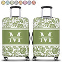 Name Floral Pattern - Personalized Luggage Cover