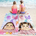 Mermaid Kids - Personalized Beach Towel