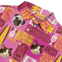 Custom Photo Funny Family Pet Face Tiki Pattern - Personalized Hawaiian Shirt