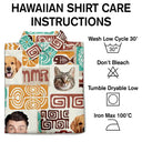 Custom Photo Funny Family Pet Face Tiki Pattern - Personalized Hawaiian Shirt